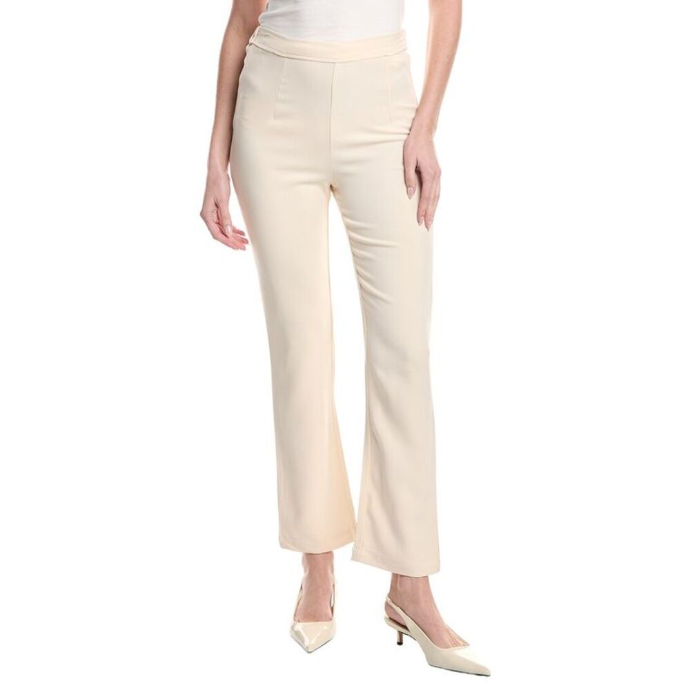 Frances Valentine Womens  Quincy Solid Stretch Pant, White